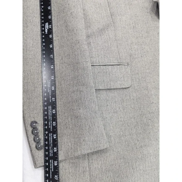 Jos. A. Bank Signature Blazer Sport Coat‎ Suit Jacket Silk LambsWool 44L 48" EUC - Picture 11 of 14